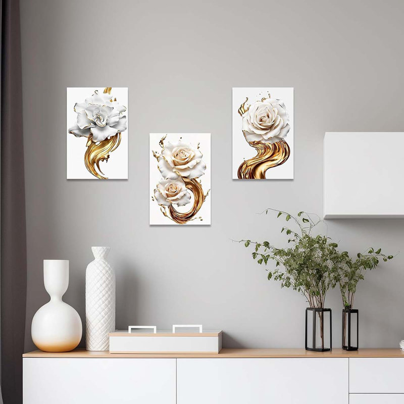 3 Piece Wrapped Canvas Print, 60 cm H x 120 cm W