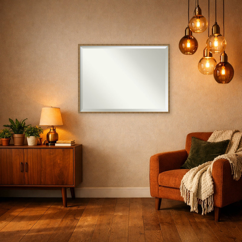 Miroir mural Patrick, L 41,25 po x H 31,25 po, Or Bradford