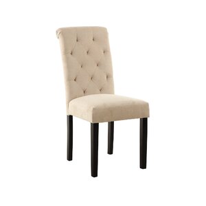 Winston Porter Barbagallo Tufted Polyester Solid Back Parsons Chair ...