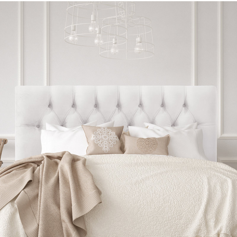Tête de lit tapissier , Double, Premier Light Pink