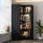 L-Shaped Corner Glass Door Display Case With LED Light