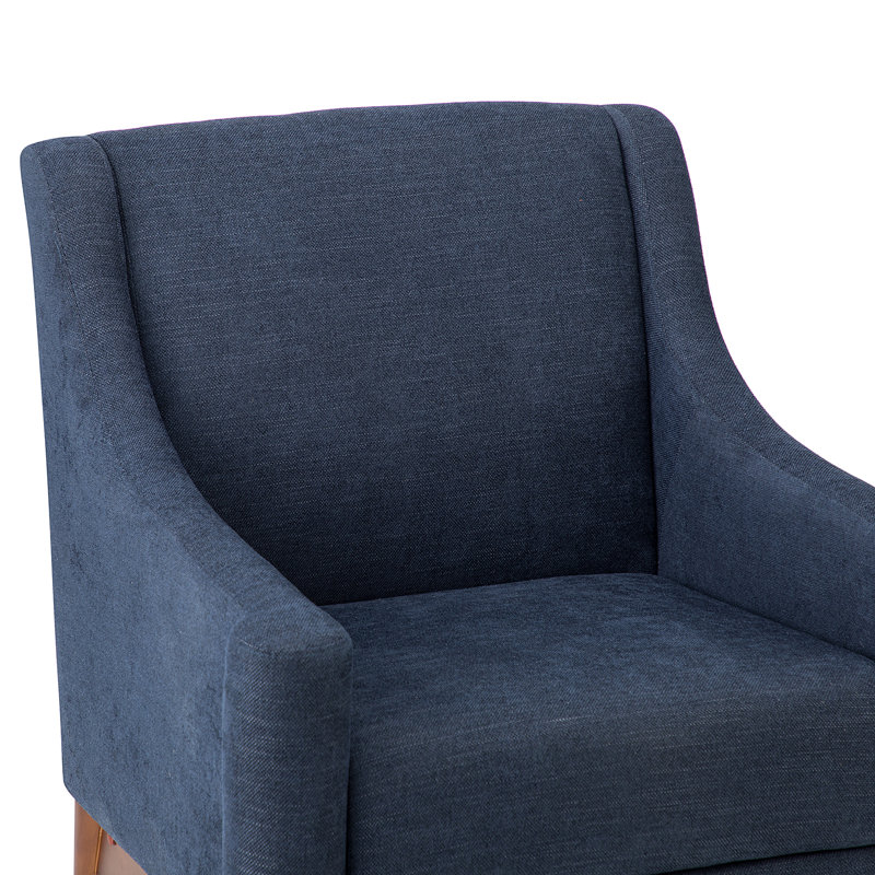 Arshanti 28.7" W Armchair With Solid Wood Legs, Navy
