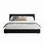 Structure de lit, tête de lit capitonnée avec un coussin extra-large, lit plateforme en chenille avec support double en lattes de métal et de bois, solide et stable, silencieux-670503278-670503267