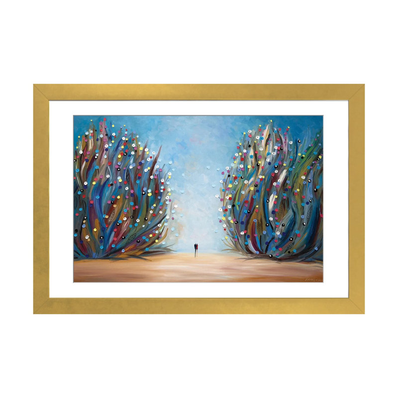 «Love In Bloom», reproduction d'art sur papier encadré, 24" x 16", Framed Paper, Gold