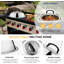 Ensemble d'outils de gril, ensemble d'accessoires de barbecue en acier inoxydable robuste avec dôme de fusion, presse à hamburger en fonte, 6 spatules polyvalentes, grattoir, anneaux à œufs, bouteilles à presser, sac de transport, pour barbecue Teppanyaki