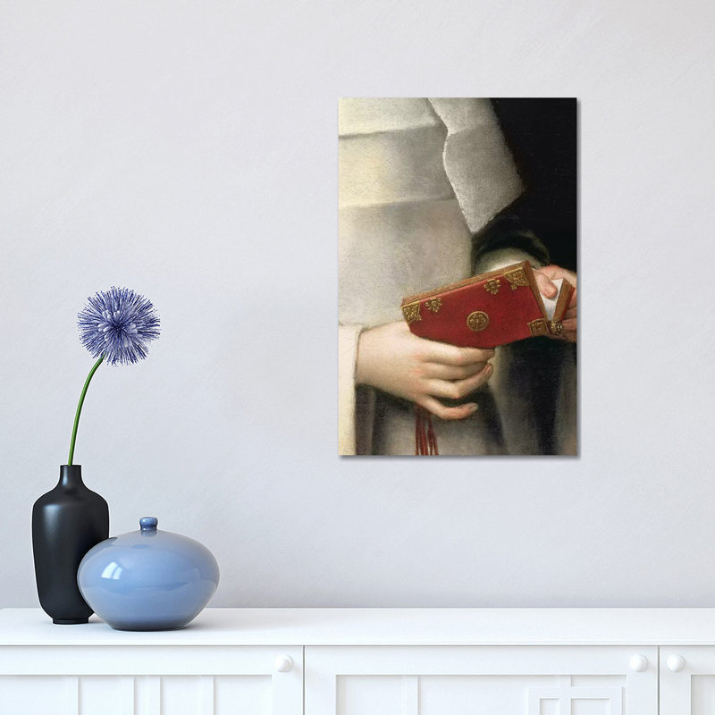 Detail Of The Prayer Book II, Portrait Of The Artist's Sister In The Garb Of A Nun by Sofonisba Anguissola - Wrapped Canvas Print