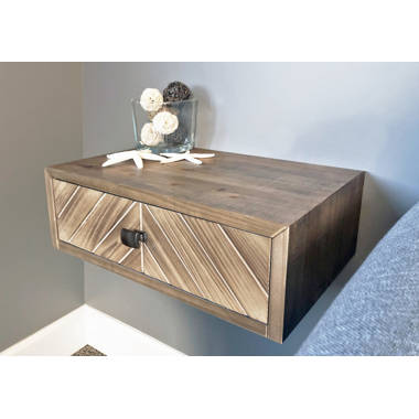 Arvester Modern Floating Bedroom Nightstand with Storage Drawer and Open  Shelf Cubby