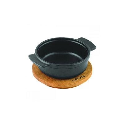 Lava Enameled Cast Iron Baking Dish,Serving Dish,Oven Dish 4.5 inch-with Service Platter