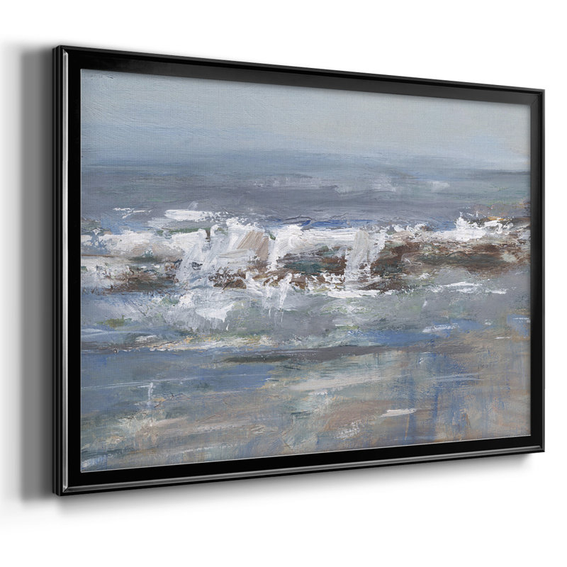 Toile tendue avec cadre en I Overcast Tides, H 30 po x l 44 po x P 1,5 po, Noir