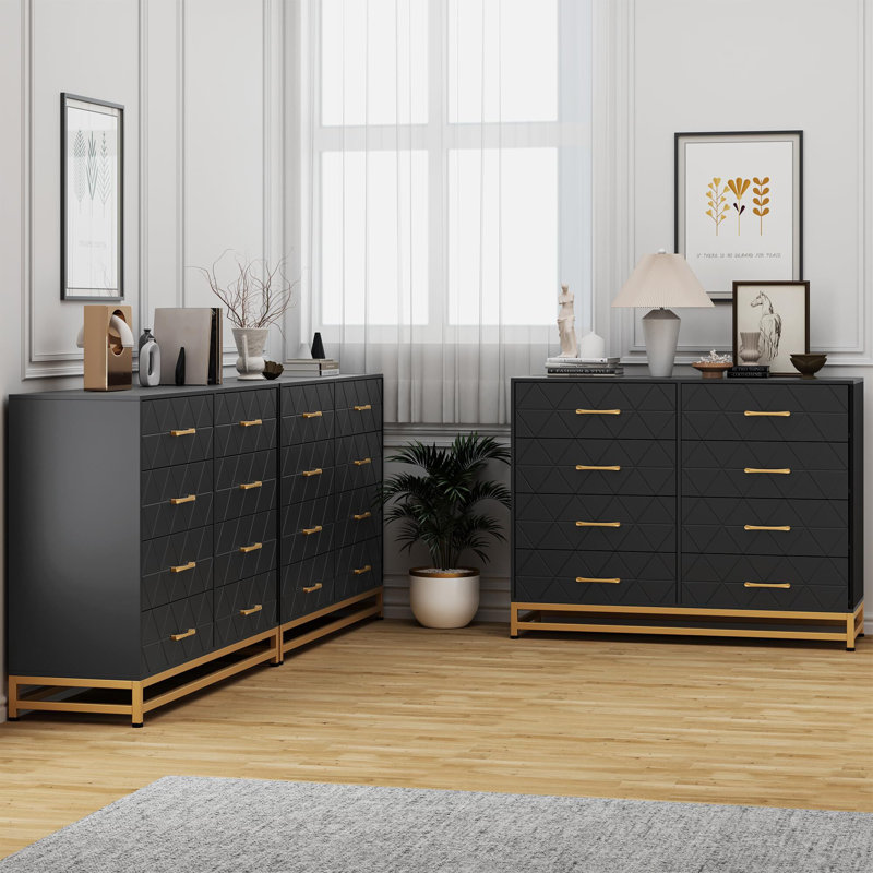 Mangu 15.8'' W 8 - Drawer Dresser, Gray