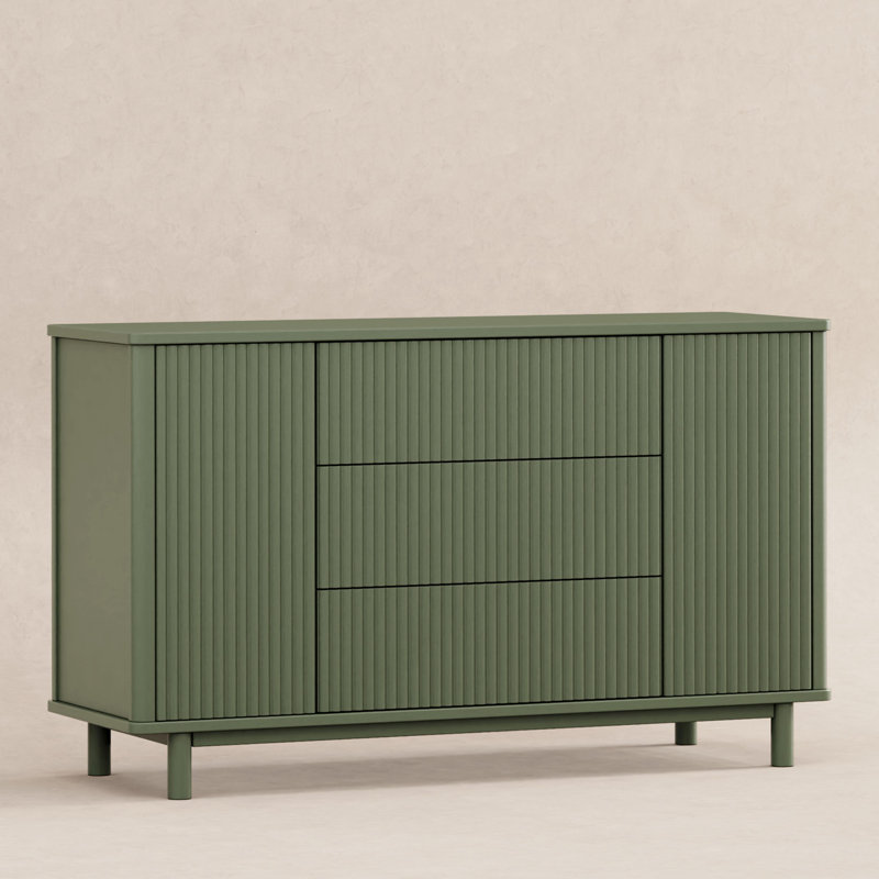 Pogo Tambour Assembled Dresser, Olive