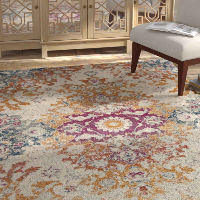 Palmore Floral Indoor Rug, Rectangle 3'11" x 5'7"