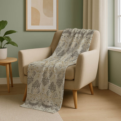 Addison Machine Washable Sherpa ASB759 Vintage Throw Blanket