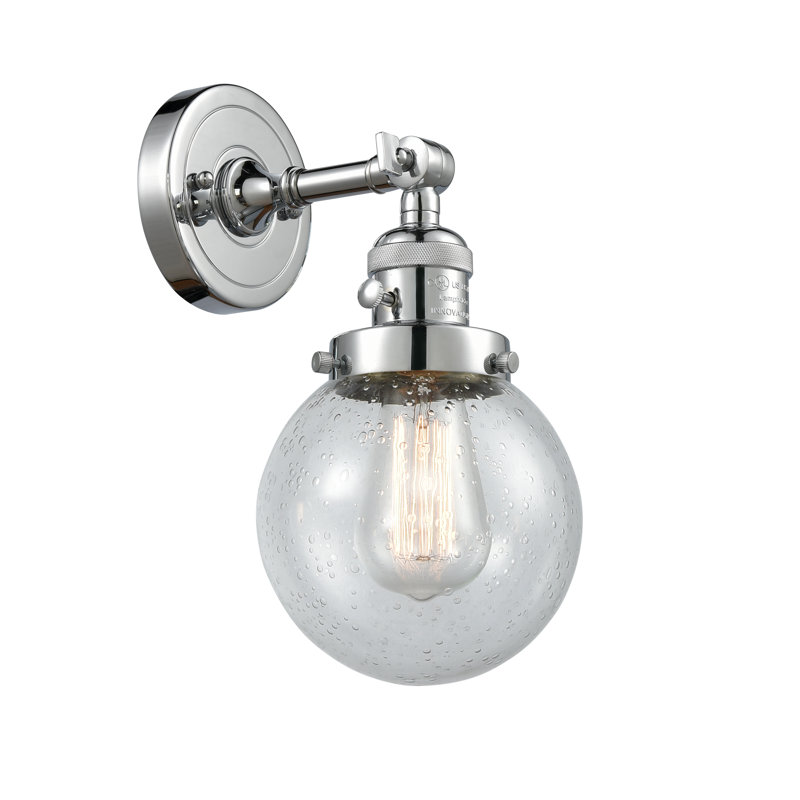 Cleorand Armed Sconce, Seedy, Polished Chrome, Bulb Not Included