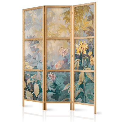 171cm H Solid Wood Folding Room Divider
