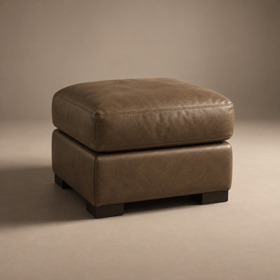 Rocket Heirloom Quality Ottoman in Buttery Soft 100% Top Grain Leather, Made to Order