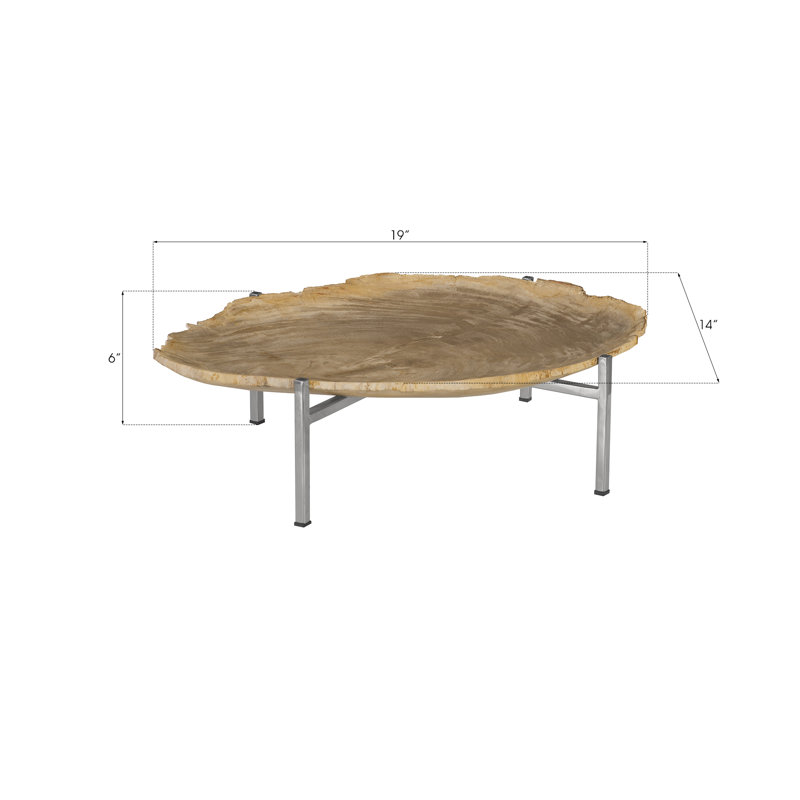 Plateau de service en bois pétrifié