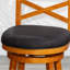 Tabouret de comptoir naturel 24 po avec siège pivotant et tissu gris anthracite-1338486308-1338486310
