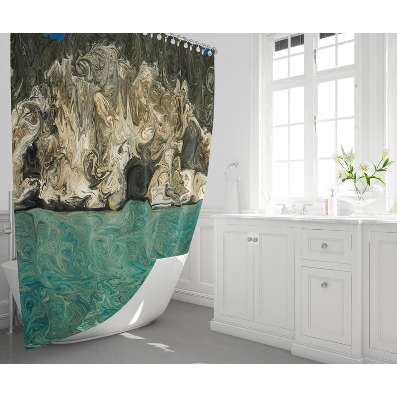 Abstract Shower Curtain, 72" H x 70" W