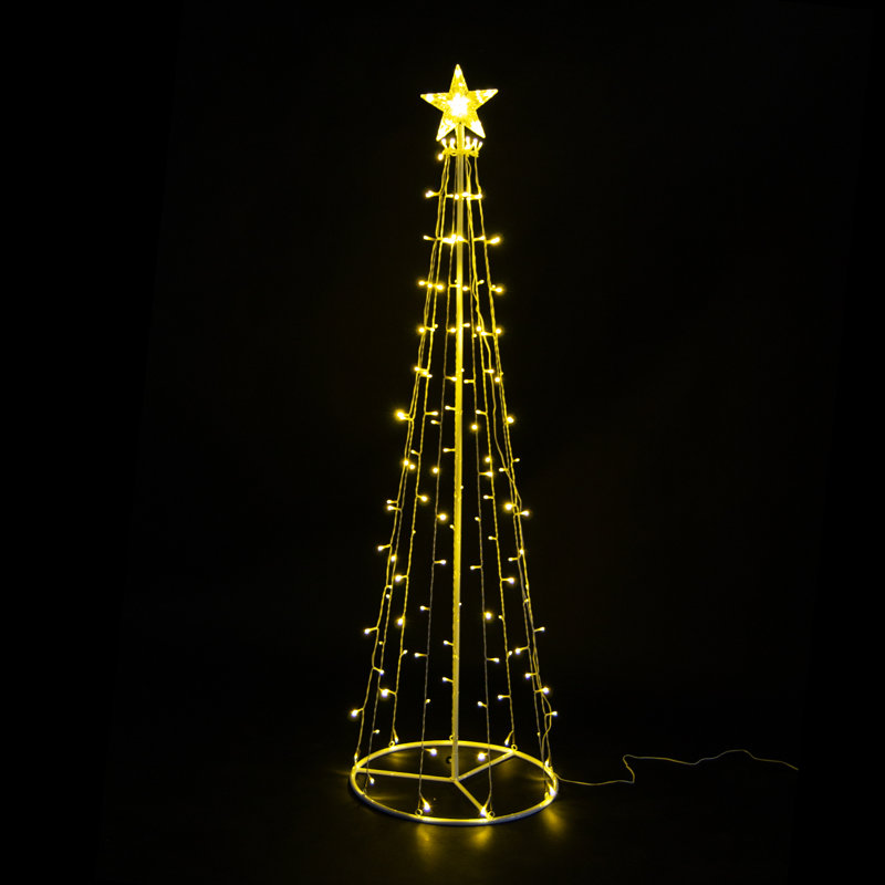 Artificial Christmas Tree with LED Lights and Star on Top, Warm White