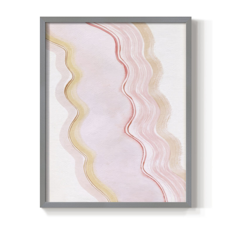 " Strawberry Ripples I ", Gray, 11" H x 9" W