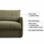 Canapé convertible 66,93 "en velours Olive Tech-129862581