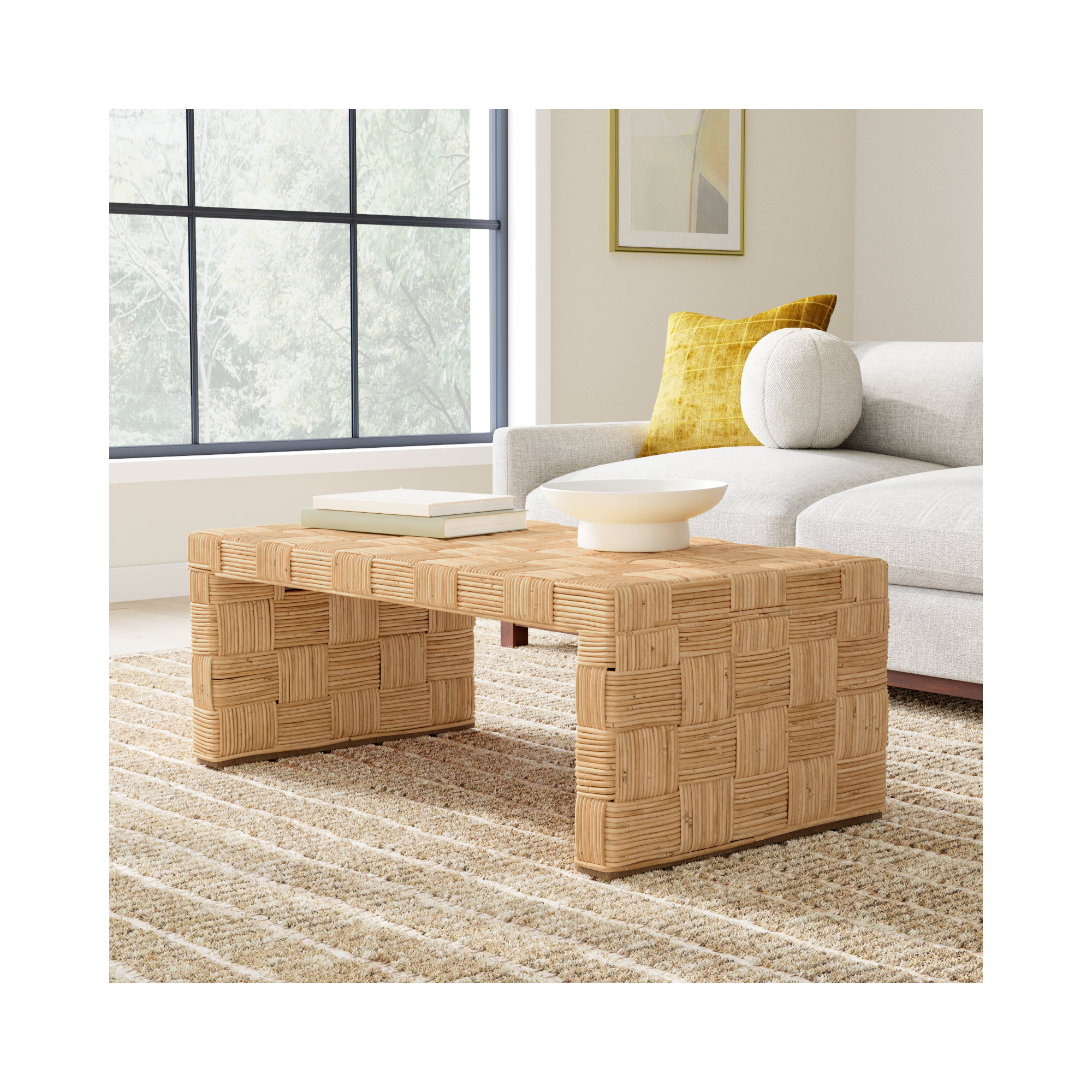Redrow Single Coffee Table, Honey Natural/Kubu