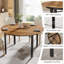 Round Metal Base Dining Table