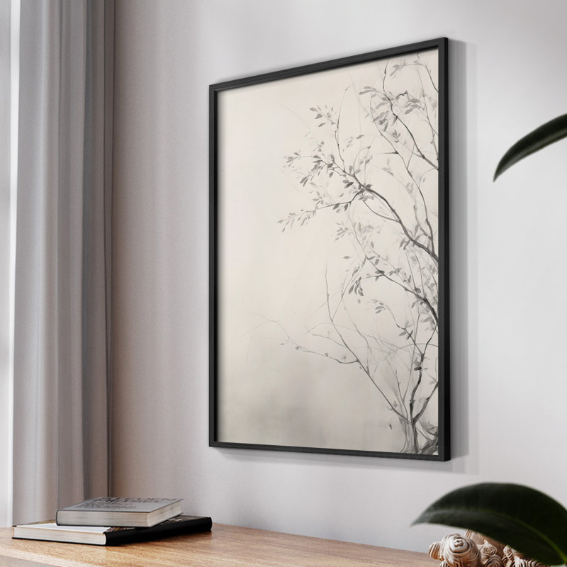 «Vintage Landscape CCX» sur papier, Noir