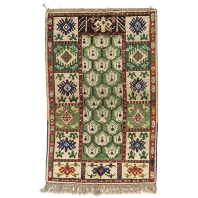 Kazak One-of-a-Kind 4' x 7' Hand Knotted Area Rug