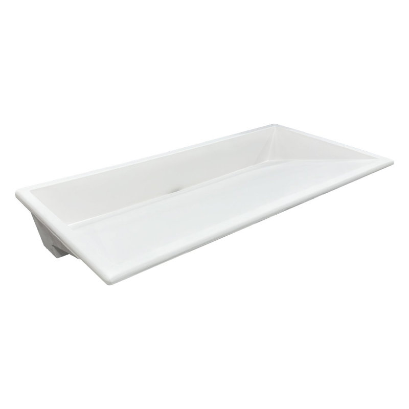 Lavabo de salle de bain sous-comptoir Marble-Lite, Blanc mat