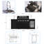 Barbecue au propane à 6 brûleurs Daheat Deluxe Series en acier inoxydable de 43 po avec rôtissoire, refroidisseur à vin, comptoirs en granite, noir