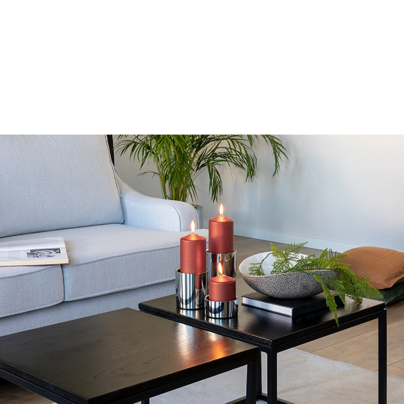 Porte-bougie pilier Sobrio, H 5,91 po x l 3,94 po x P 3,94 po