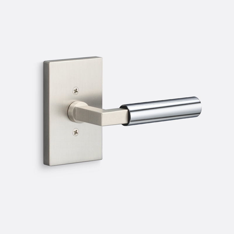 Fausse rosette Levanto, poignée lisse, Chrome poli, Nickel