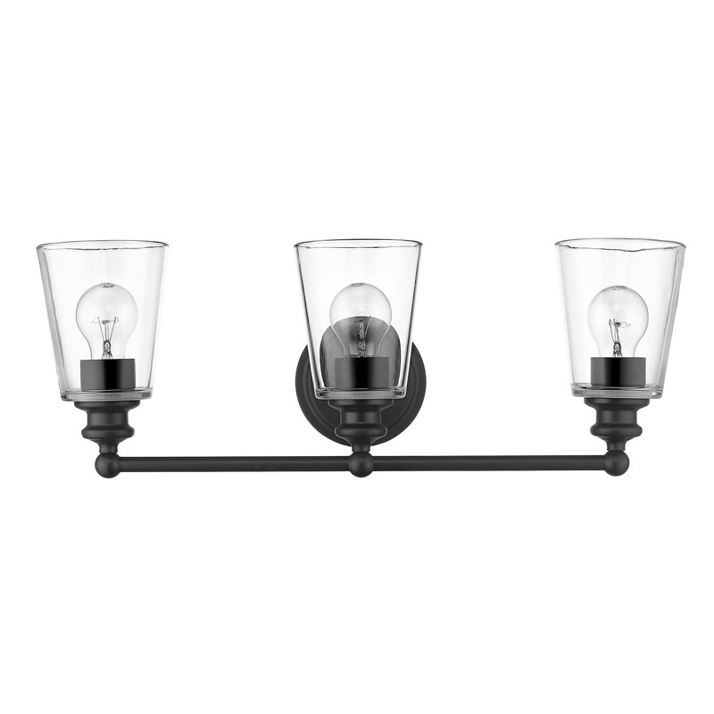 Éclairage pour meuble-lavabo 3 lumières Hogue, Noir mat