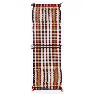 Delavan One-of-a-Kind 2'8"X 8'2" Runner Wool Area Rug Red , Gold , Beige