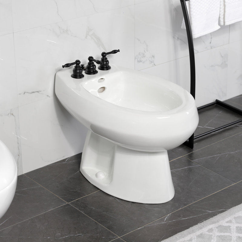 Robinet de bidet à poignée verticale Kingston, Noir mat