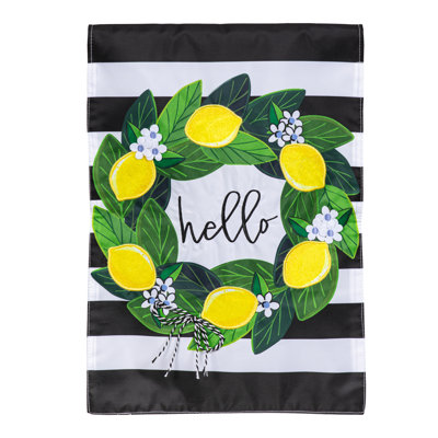 Drapeau de jardin Magnolia avec feuilles et citron