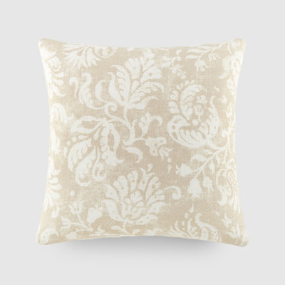 Distressed Floral Square Throw Pillow 