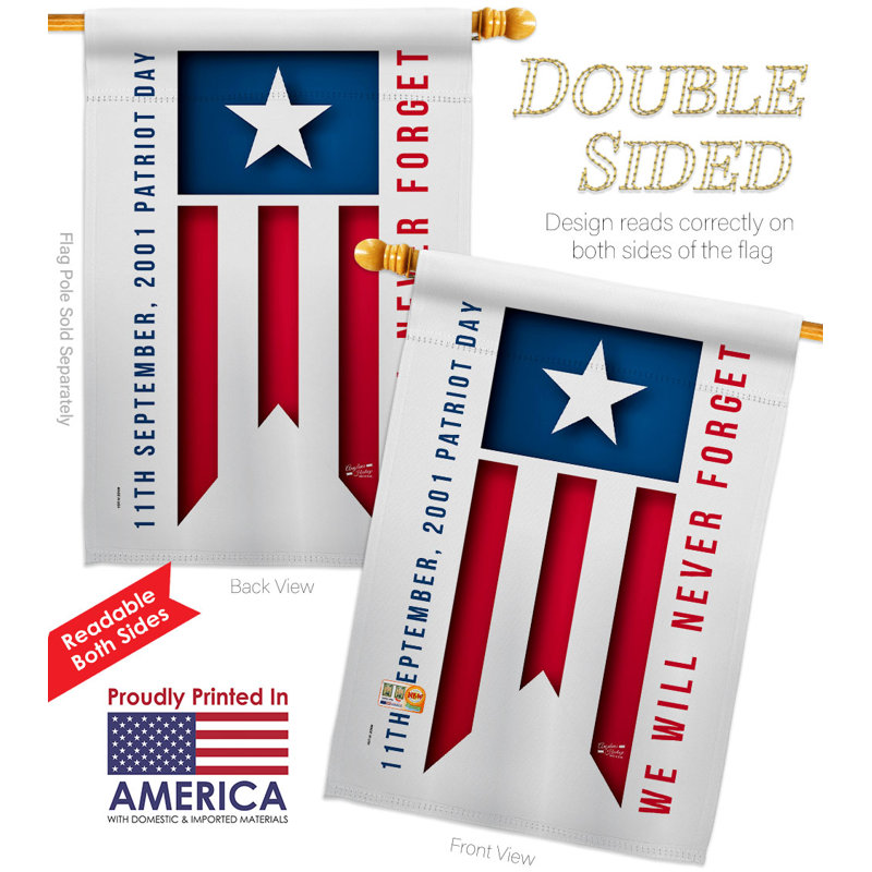 Drapeau de maison en polyester à 2 côtés 40 x 28 po