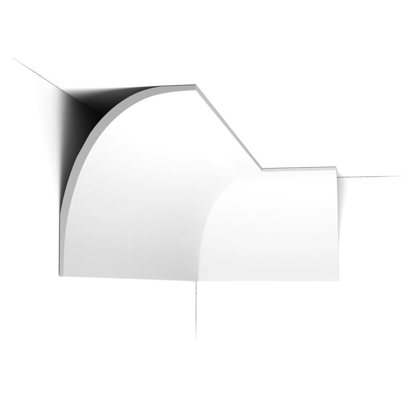 Moulure couronnée en polyuréthane blanc apprêté 8-1 / 2 po x 6-5 / 16 po x 78-3 / 4 po, Paquet de 1