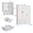 3 Door 71" Armoire Wardrobe With LED Lights, Hanging Rod, Drawers, And Shelves-2139363015