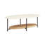 Table basse ovale avec tablette inférieure