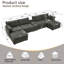 Canapé modulaire surdimensionné en U de 154 po avec console multifonctionnelle et port USB-1803412317-1801998184-1803412318