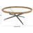 Cole And Grey Round Coffee Table With Brown Wooden Framed Glass Tabletop