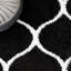 Tapis noir / blanc à motif géométrique Fiffia-324211611