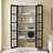Rustic Style Display Cabinet With Glass Doors – Tall Curio Cabinet For Collectibles, Figures And Trophies-805644880