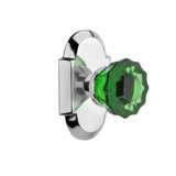 Cottage Plate with Crystal Emerald Door Knob