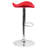 Nondalton Contemporary Vinyl Adjustable Height Barstool with Wavy Seat and Chrome Base-2029737626