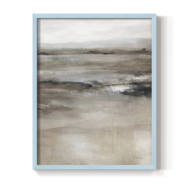 «Far Off Vistas», reproduction encadrée - bois massif, H 11 po x l 9 po, Bleu